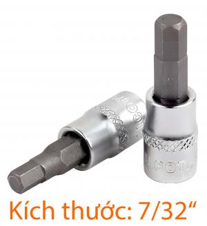 Đầu tuýp mũi vít 3/8" lục giác 7/32inch LICOTA