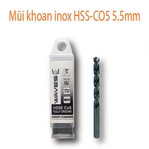 Mũi khoan inox HSS-CO5 5.5mm