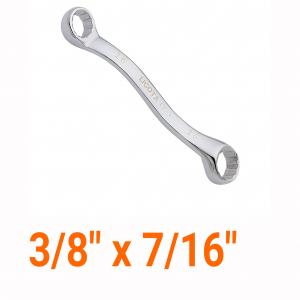 Cờ lê 2 đầu vòng ngắn nghiêng 45 độ 3/8" x 7/16" LICOTA