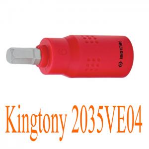 Đầu tuýp mũi lục giác 1/4 inch cách điện 1000V H4 Kingtony 2035VE04