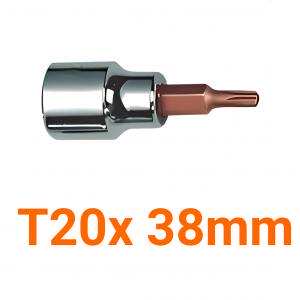 Đầu tuýp gắn mũi lục giác (thép S2) T20x 38mm Asaki AK-7334