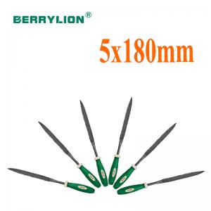 Bộ 6 giũa hình bán nguyệt tay cầm 2 màu 5X180mm Berrylion 052625180