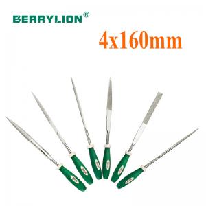 Bộ 6 giũa hợp kim tay cầm bằng nhựa 2 màu 4X160mm Berrylion 052704160