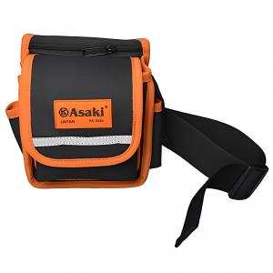 Túi đeo thắt lưng đựng đồ nghề cao cấp (sử dụng chất liệu đặc biệt chống vật nhọn đâm thủng túi)" 7 ngăn Asaki AK-9984