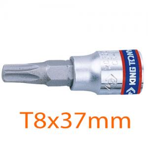 Đầu tuýp 1/4 inch bit mũi sao T8x37mm Kingtony 203308