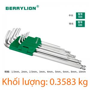 Bộ lục giác Bi (1.5, 2, 2.5, 3, 4, 5, 6, 8,  10) Trung