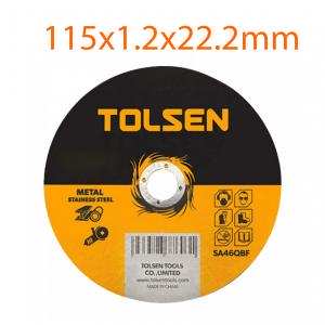 Đĩa cắt sắt & inox 115x1.2x22.2mm TOLSEN 76102