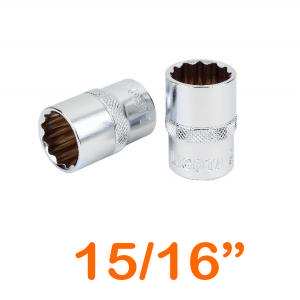 Đầu tuýp 1/2" 12 góc Flank 15/16" LICOTA