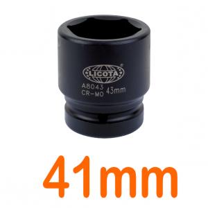 Đầu tuýp đen 1" 41mm 6 góc Flank LICOTA