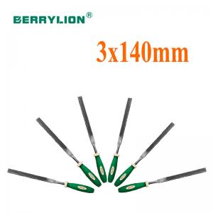 Bộ 6 giũa phẳng tay cầm 2 màu 3X140mm Berrylion 052613140