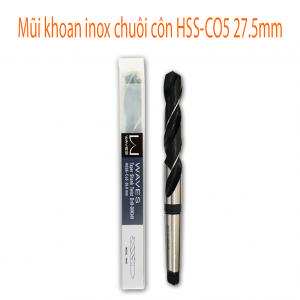 Mũi khoan inox chuôi côn HSS-CO5 27.5mm