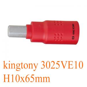 Đầu tuýp lục giác cách điện H10x65mm kingtony 3025VE10