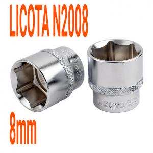 Đầu tuýp 1/4" 6 góc Flank 8mm LICOTA