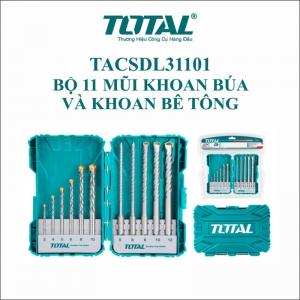 Bộ 11 mũi khoan búa và khoan bê tông total TACSDL31101
