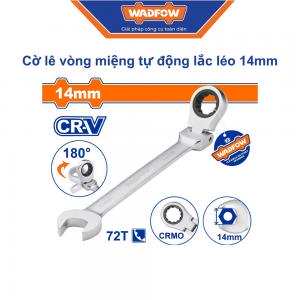 Cờ lê vòng miệng tự động lắc léo 14mm Wadfow