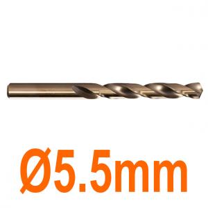 Mũi khoan chuyên inox Ø5.5mm phủ coban vàng Senka