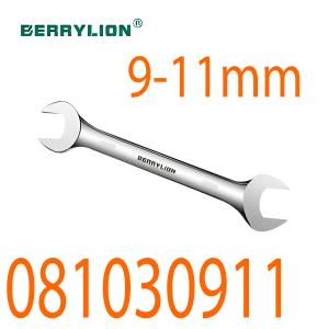 Cờ lê 2 đầu miệng xi bóng 9-11mm Berrylion 081030911