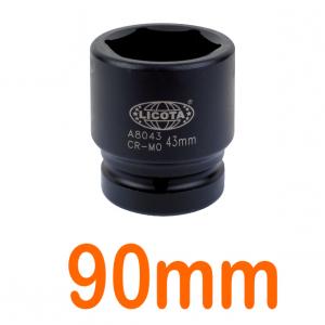 Đầu tuýp đen 1" 90mm 6 góc Flank LICOTA