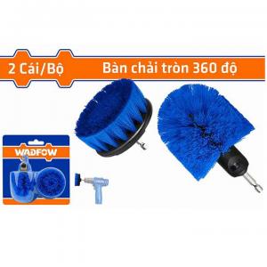 Bộ 2 bàn chải tròn và bài chản tròn 360 độ lông thường Wadfow WND2402