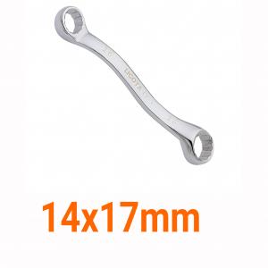 Cờ lê 2 đầu vòng ngắn nghiêng 45 độ 14x17mm LICOTA