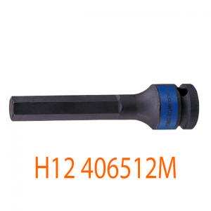 Đầu Tuýp Mũi Lục Giác 1/2"-H12 Đen kingtony 406512M