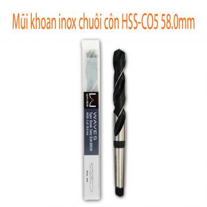 Mũi khoan inox chuôi côn HSS-CO5 58.0mm