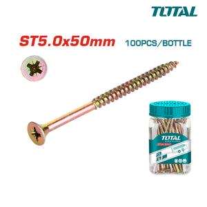 Bộ 100 vít bắt gỗ ST5.0x50mm Total