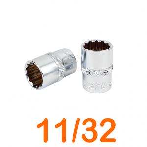 Đầu tuýp 3/8" 12 góc Flank 11/32" LICOTA