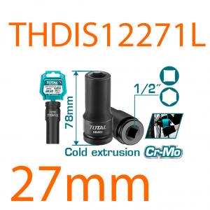 Đầu tuýp tác động sâu 1/2 inch 27mm total THDIS12271L