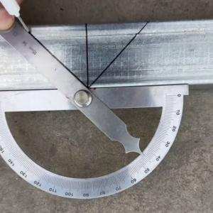 Cách dùng thước góc bẹt trong đo cắt góc sắt hộp
