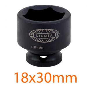 Đầu tuýp đen 3/8" 6 góc Flank 18mm LICOTA