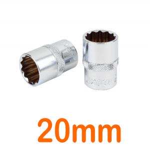 Đầu tuýp 1/2" 12 góc Flank 20mm LICOTA