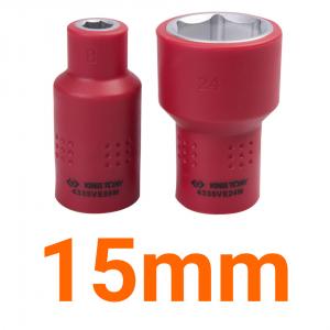 Đầu tuýp cách điện 1000V 15mm Kingtony 4335VE15M