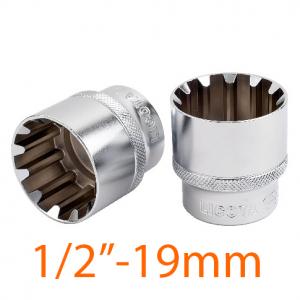 Đầu tuýp 1/2" Spline 19mm LICOTA