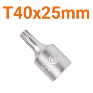 Đầu tuýp 1/4 inch bit mũi sao T40x25mm Kingtony 201340X