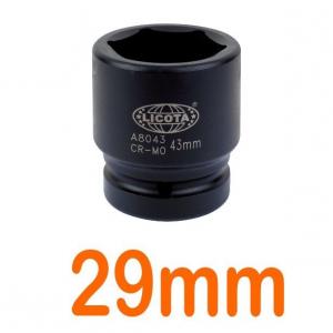 Đầu tuýp đen 1" 29mm 6 góc Flank LICOTA