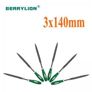 Bộ 6 giũa hình bán nguyệt tay cầm 2 màu 3X140mm Berrylion 052623140