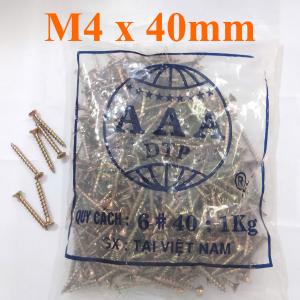 Vít gỗ vàng ren thưa 1kg 4P (6 #40)