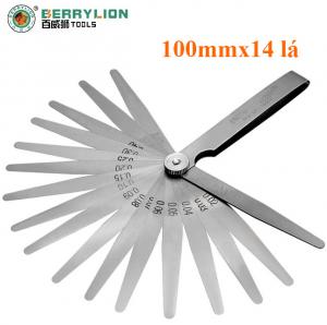 Thước đo khe hở (thước căn lá) 100mmX14 lá Berrylion 071110014