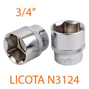 Đầu tuýp 3/8" 6 góc Flank 3/4" LICOTA