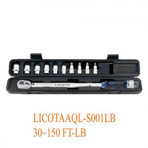 Bộ đầu tuýp tay vặn 3/8 inch 11 món (30~150 FT-LB) thang đo micrometer LICOTA