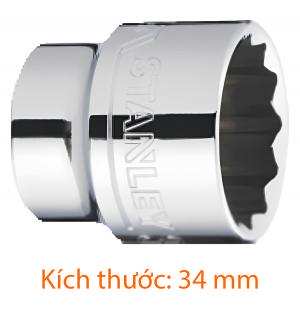 Đầu tuýp 1/2" 34mm, 6pt Stanley STMT72957-8B