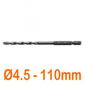 Mũi khoan sứ và gạch men Ø4.5mm chuôi lục 6 ly 110mm Onishi