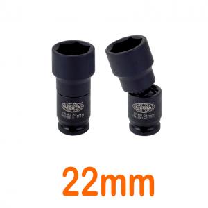 Đầu tuýp lắc léo khớp bi 3/8" 22mm LICOTA