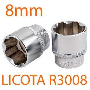 Đầu tuýp dài 3/8" hoa thị 8mm LICOTA