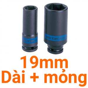 Tube Kingtony 1/2" đen dài mỏng 19 493519M