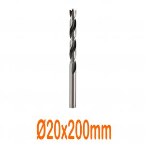 Mũi khoan gỗ đầu đinh Ø20x200mm chuôi trụ tròn Senka