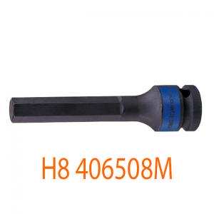 Đầu Tuýp Mũi Lục Giác 1/2"-H8 Đen kingtony 406508M