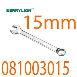 Cờ lê vòng miệng xi mờ kiểu Âu 15mm Berrylion 081003015