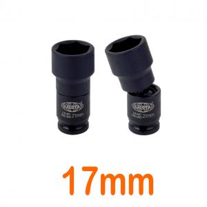 Đầu tuýp lắc léo khớp bi 3/8" 17mm LICOTA